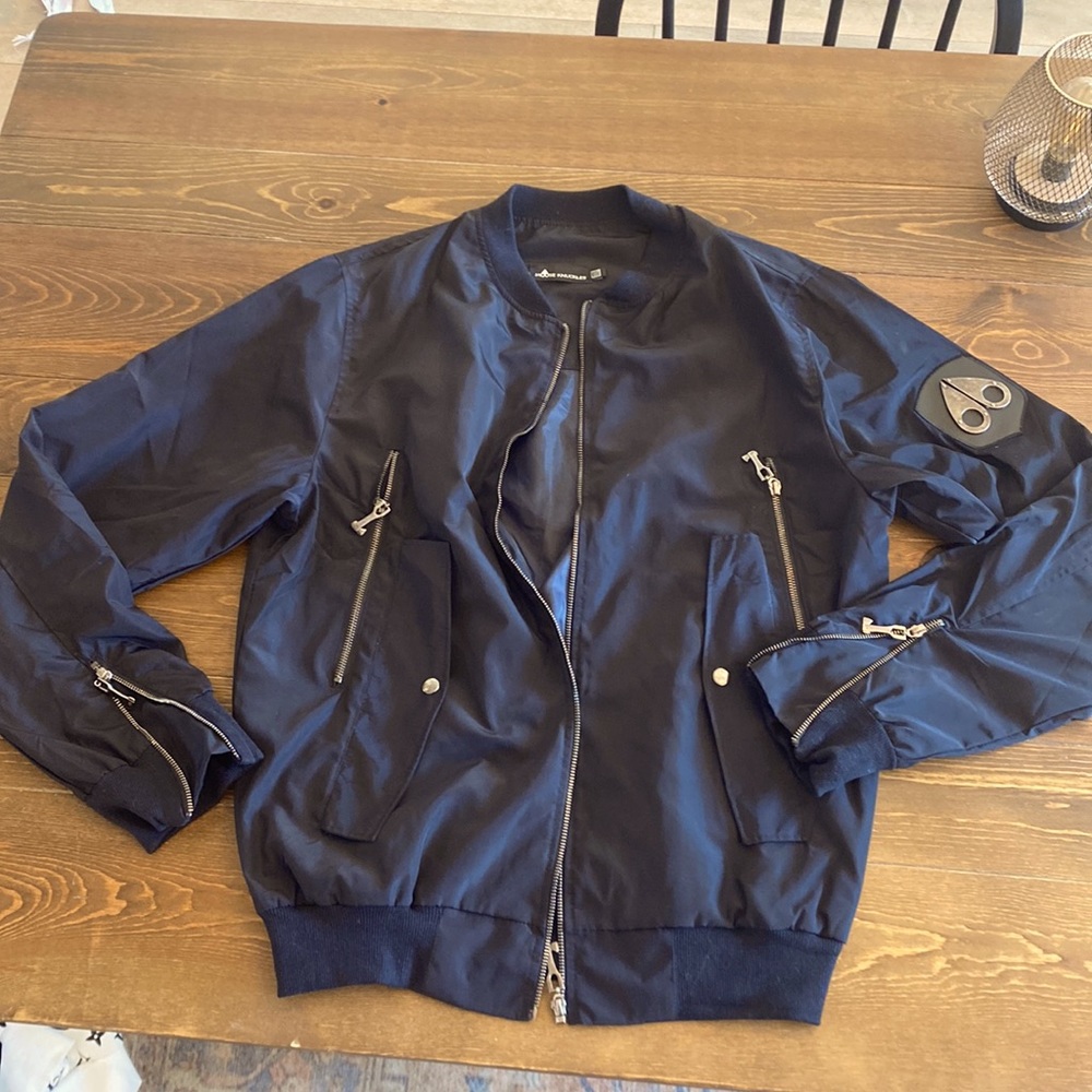 Men’s moose knuckles lightweight bomber style jacket